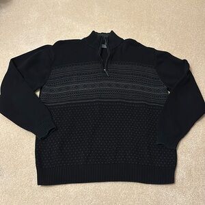 Oscar De La Renta zip neck 100% cotton sweater